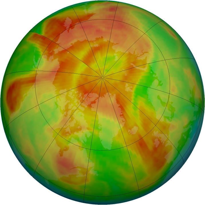 Arctic ozone map for 22 April 1983
